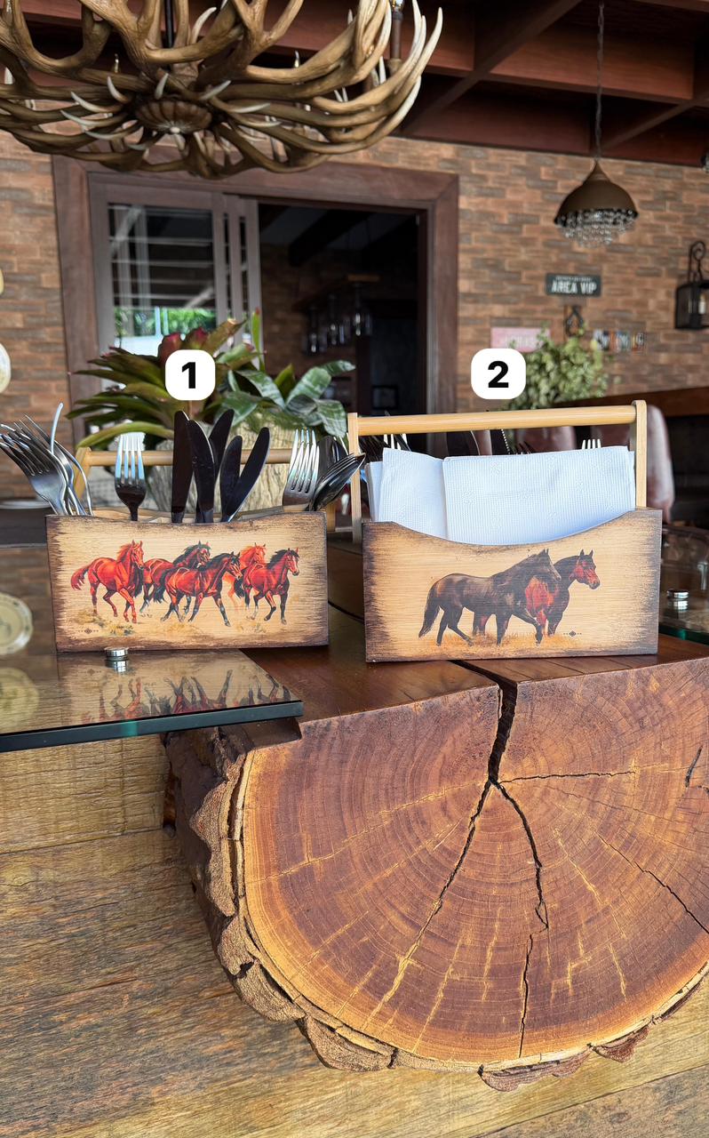 Porta talheres horses
