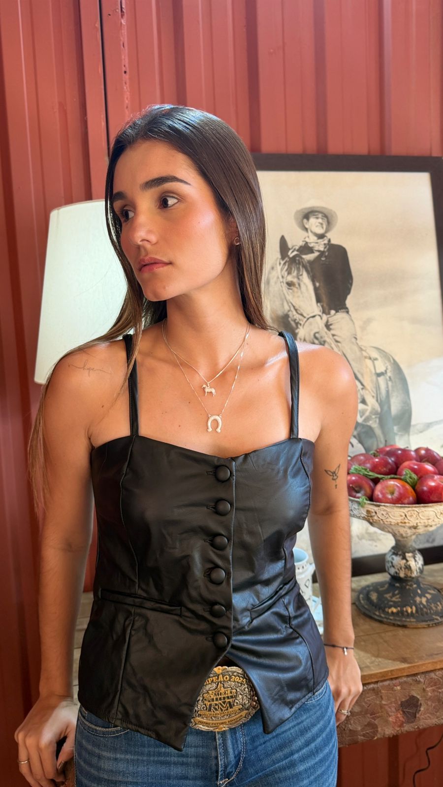 Blusa de couro dallas