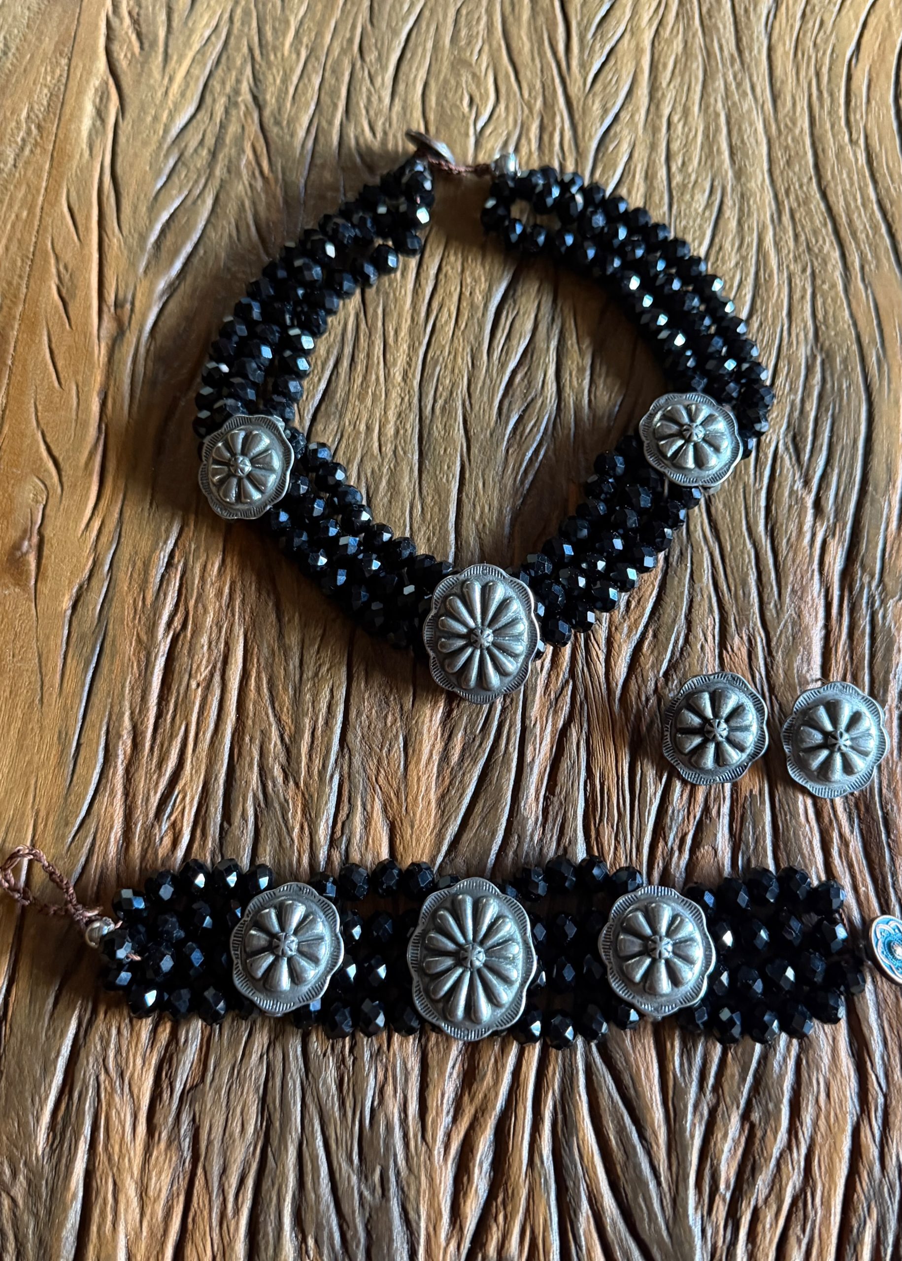 Colar e Pulseira Louisiana Preto